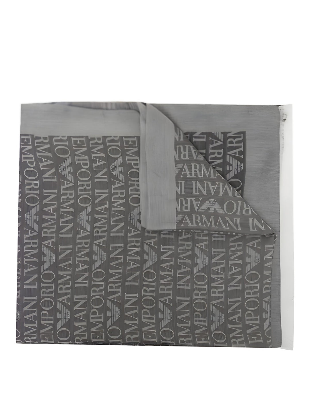 スカーフ EMPORIO ARMANI Woman Scarf Grey EW001872AF15680 U8052 Silk foulard with Icon print | Emporio Armani