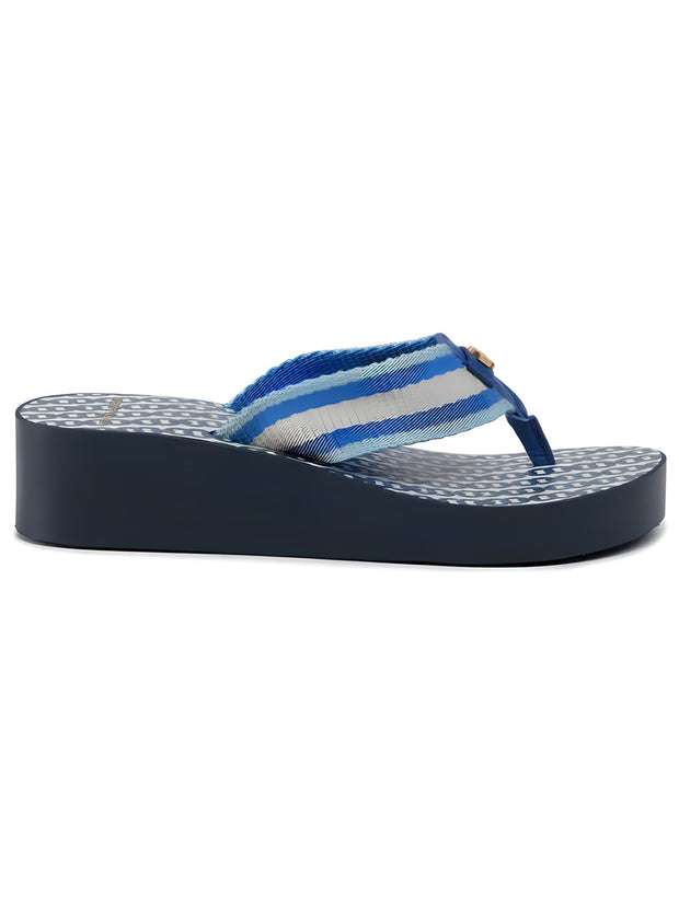 Tory Burch Gemini Wedge Flip Flop Blue 61714-430