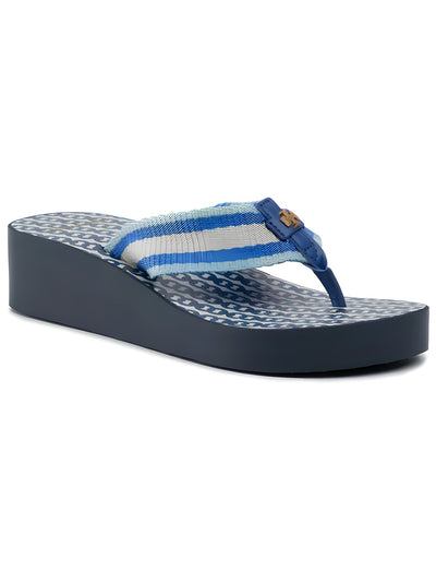Tory Burch Gemini Wedge Flip Flop Blue 61714-430